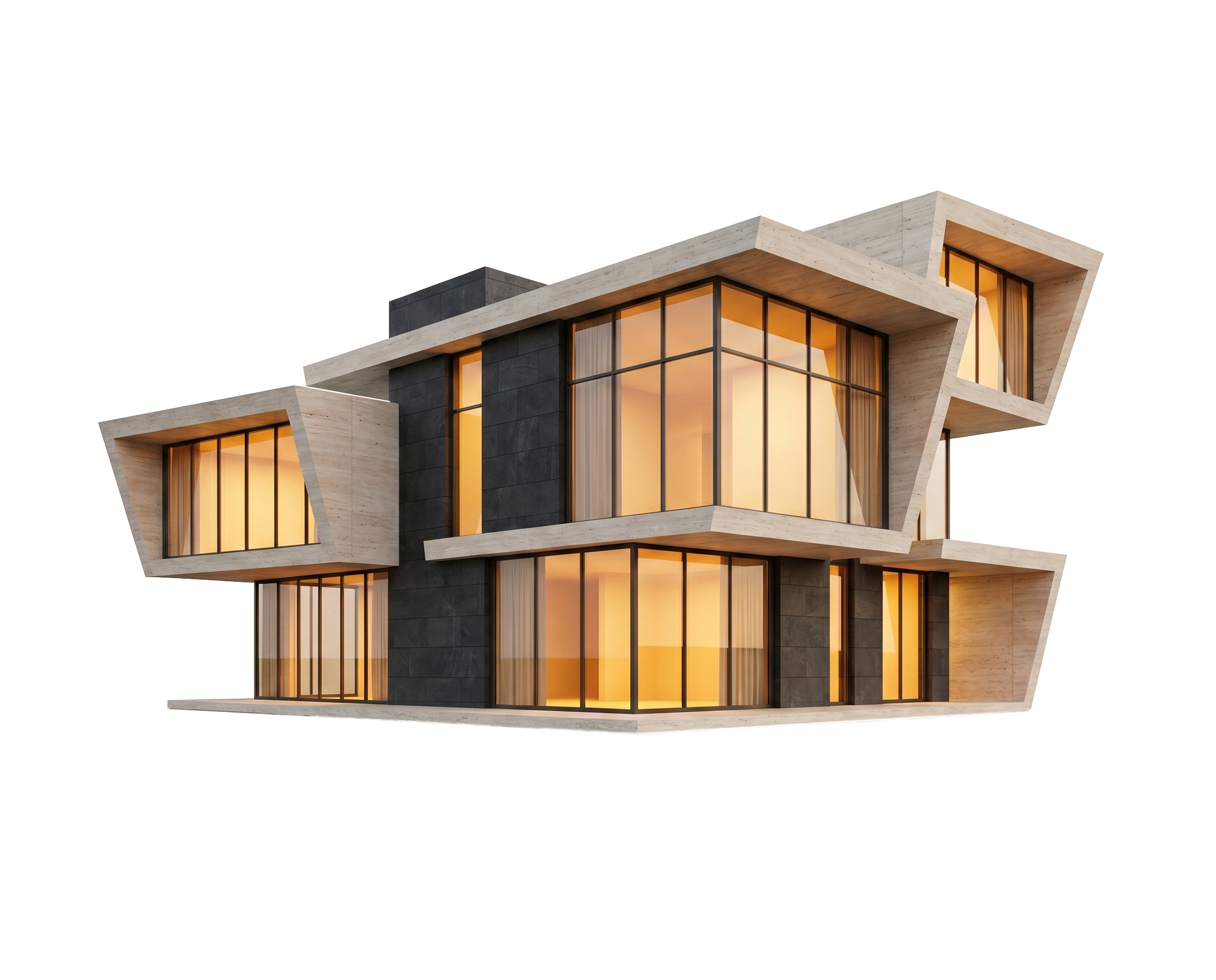 Sculptural luxury villa